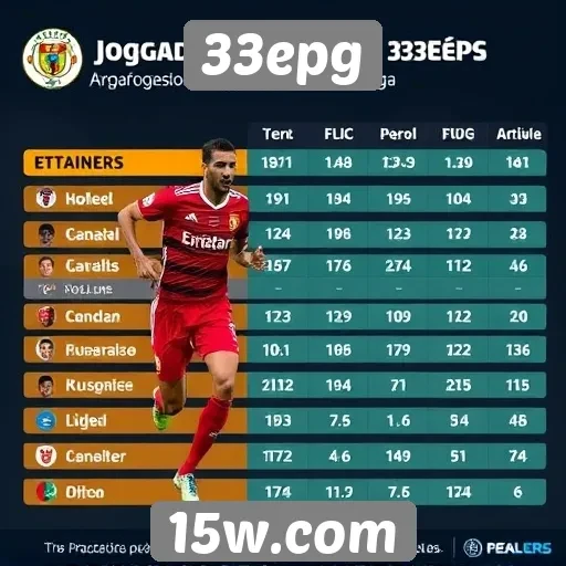 Estatísticas de jogadores ativos no site 33epg
